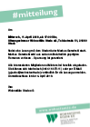 [Aushang der Wohnst&auml;tte Stade zur Falkenflug-Lesung]